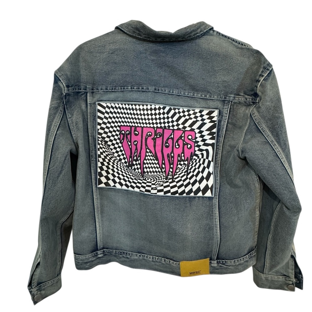 Wesc High End Streetwear THRILLS Guilty Pleasures Retro Jean Jacket Women’s L